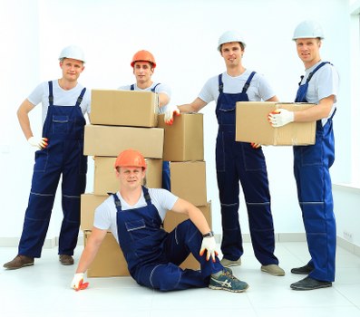 Packed boxes and furniture ready for a local house move