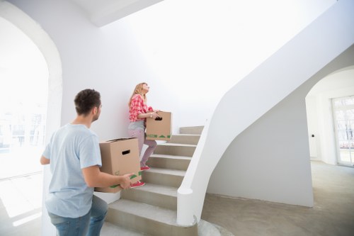 Packing furniture and boxes for a Marks Gate removals van service