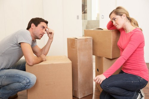 Removal van helping with a flat or house move in Marks Gate