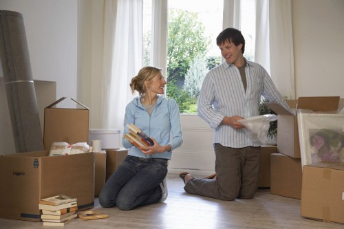 Moving van prepared for a residential removals job near Marks Gate