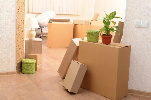 Loading furniture into a moving truck for a Marks Gate move