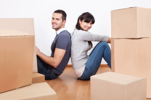 Man with van assessing access for a property move